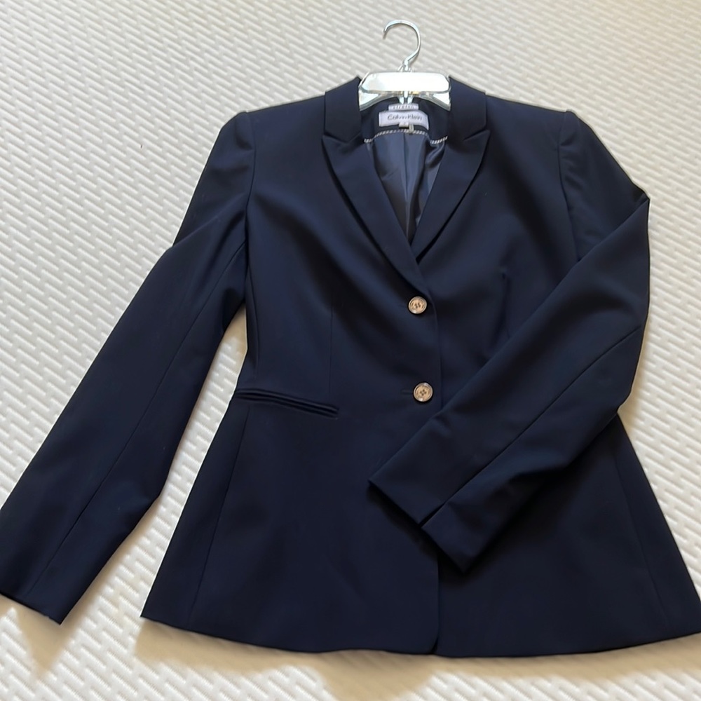 Calvin Klein suit jacket navy size 4 worn once